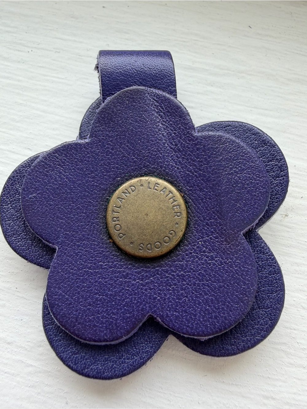 Portland Leather Goods Flower Snap - OLD in Violet 🪻 VERY RARE COLOR. EUC - Picture 2 of 4